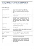 Nursing ATI TEAS 7 Test &sol; Certified Q&A &lpar;NEW&rpar;