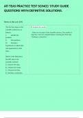 ATI TEAS PRACTICE TEST SCINCE&sol; STUDY GUIDE QUESTIONS WIYH DEFINITIVE SOLUTIONS&period;