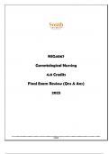 NSG4067 Gerontological Nursing Final Exam Review 2025 &lpar;with Solns
