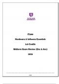 IT200 Hardware & Software Essentials Midterm Exam Review 2025 &lpar;Qns & Ans&rpar;