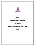 IT221 Introduction to Computers Midterm Exam Review 2025 &lpar;Qns & Ans&rpar;