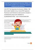 CEA FNP Test Questions & Answers&colon; NR667 &sol; NR  667 &lpar;Latest Update 2024 &sol; 2025&rpar; FNP Capstone  Practicum and Intensive &vert; 100&percnt; Correct &vert; Grade A &ndash;  Chamberlain prep exam GRADED A&plus;  GUARANTEED PASS &ndash; ACE YYOUR EXAM PDF 