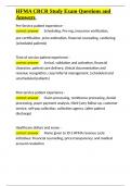 HFMA CRCR Study Exam Questions and Answers&period;docx