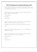 VETT 132 Final Exam-8-11 Questions And Answers 2025