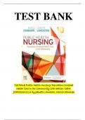 Public Health Nursing&colon; Population-Centered Health Care in the Community &ndash; 10th Edition &lpar;ISBN&colon; 9780323611114&rpar;&comma; Test Bank&comma; by Jeanette Lancaster & Marcia Stanhope &ndash; Comprehensive Practice Questions with Answers