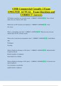 CISR Commercial Casualty 2 Exam  UPDATED  ACTUAL   Exam Questions and  CORRECT Answers