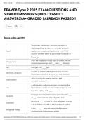 EPA 608 Type 2 2025 EXAM QUESTIONS AND VERIFIED ANSWERS &lpar;100&percnt; CORRECT ANSWERS&rpar; A&plus; GRADED &vert; ALREADY PASSED&excl;&excl;