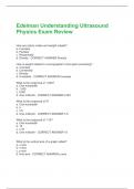 Edelman Understanding Ultrasound Physics Exam Review Questions And Answers Rated A+ New Update Assured Satisfaction