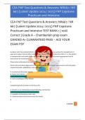 CEA FNP Test Questions & Answers&colon; NR667 &sol; NR  667 &lpar;Latest Update 2024 &sol; 2025&rpar; FNP Capstone  Practicum and Intensive TEST BANK 1 &vert; 100&percnt;  Correct &vert; Grade A &ndash; Chamberlain prep exam  GRADED A&plus; GUARANTEED PASS &ndash; ACE YOUR  EXAM PDF 