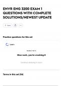 ENVR ENG 3200 EXAM 1 QUESTIONS WITH COMPLETE SOLUTIONS&sol;NEWEST UPDATE