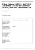 CE Shop &lpar;Alabama&rpar; 2025 EXAM QUESTIONS AND VERIFIED ANSWERS &lpar;100&percnt; CORRECT ANSWERS&rpar; A&plus; GRADED &vert; ALREADY PASSED&excl;&excl;