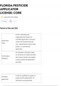 FLORIDA PESTICIDE APPLICATOR LICENSE&colon; CORE
