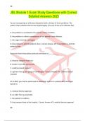 JBL Module 1 Exam Study Questions with Correct Detailed Answers 2025