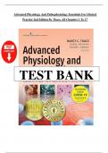 Test Bank for Advanced Physiology and Pathophysiology&colon; Essentials for Clinical Practice 2nd Edition by Tkacs&comma; All Chapters 1 to 17 Covered&comma; Verified Latest Edition