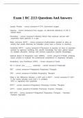 Exam 1 RC 2213 Questions And Answers
