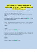 CISR Insuring Commercial Property  UPDATED ACTUAL  Exam Questions and  CORRECT Answers 