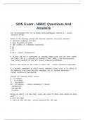 SDS Exam - NBRC Questions And Answers