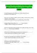 Comedy Safe Driver Exam Questions with 100&percnt; Correct Answers &vert; Verified &vert; Latest Update