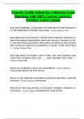Comedy Traffic School for California Exam Questions with 100&percnt; Correct Answers &vert; Verified &vert; Latest Update