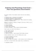 anatomy and physiology final eam