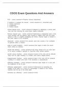 CDOS Exam Questions And Answers