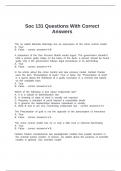 Soc 131 Questions With Correct Answers