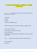 IT 104 EXAM QUESTIONS & CORRECT ANSWERS  LATEST 2025 