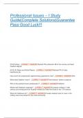 Professional Issues &ndash; I Study  Guide&vert;Complete Solutions&vert;Guarantee  Pass Good Luck&excl;&excl;&excl; 