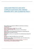 CDOS EXAM PRACTICE 2025 WITH  COMPLETE QUESTIONS AND VERIFIED  ANSWERS WITH 100&percnt; GUARANTEE PASS&excl;&excl;&excl; 