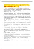 CTRS PRACTICE EXAM QUESTIONS & ANSWERS&lpar;RATED A&plus;&rpar;
