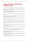CRJS 1001 FINAL EXAM REVIEW CORRECT 100&percnt;
