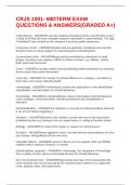 CRJS 1001- MIDTERM EXAM QUESTIONS & ANSWERS&lpar;GRADED A&plus;&rpar;