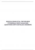  MUSCULOSKELETAL FNP REVIEW FITZGERALD INFO EXAM 2025 QUESTIONS WITH DETAILED ANSWERS &emsp;