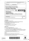 PEARSON EDEXCEL AS LEVEL CHEMISTRY PAPER 2 JUNE 2024 FINAL QUESTION PAPER 