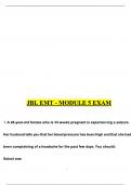JBL EMT MODULE 5 QUESTIONS AND VERIFIED ANSWERS