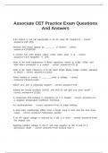 Associate CET Practice Exam Questions And Answers