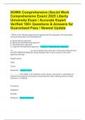 SOWK Comprehensive &lpar;Social Work Comprehensive Exam&rpar; 2025 Liberty University Exam &sol; Accurate Expert Verified 100&plus; Questions & Answers for Guaranteed Pass &sol; Newest Update