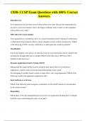 C838- CCSP Exam Questions with 100&percnt; Correct Answers&period;