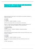 Medical SLP - Praxis Exam with Questions and Correct Answers 2025