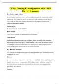 C838 &ndash; Opening Exam Questions with 100&percnt; Correct Answers&period;