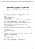 Associate CET Practice Exam &num;1 Questions With Correct Answers