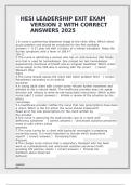 HESI LEADERSHIP EXIT EXAM VERSION 2 WITH CORRECT ANSWERS 2025