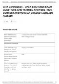CMA Certification - CPCA EXAM 2025 EXAM QUESTIONS AND VERIFIED ANSWERS &lpar;100&percnt; CORRECT ANSWERS&rpar; A&plus; GRADED &vert; ALREADY PASSED&excl;&excl;