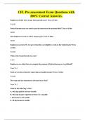 CFL Pre assessment Exam Questions with 100&percnt; Correct Answers&period;