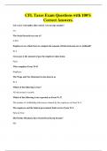 CFL Taxes Exam Questions with 100&percnt; Correct Answers&period;