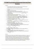 PYC4807 Psychological Assessment   Summary Exam Answers&period;