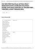 LSU ISDS 3105 Final Exam ACTUAL EXAM QUESTIONS WITH COMPLETE SOLUTION GUIDE&rpar; &lpar;MULTIPLE CHOICES&rpar; &lpar;A&plus; GRADED 100&percnt; VERIFIED&rpar; LATEST VERSION 2025