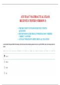 ATI TEAS 7 Math Predictor&colon; Real Exam Questions & Answers &lpar;Numbers&comma; Algebra&comma; Measurement&comma; Data&comma; Unscored Topics&rpar; A&plus;