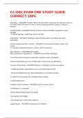 CJ 1001 EXAM ONE STUDY GUIDE CORRECT 100&percnt;