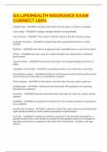 GA LIFE&sol;HEALTH INSURANCE EXAM CORRECT 100&percnt;
